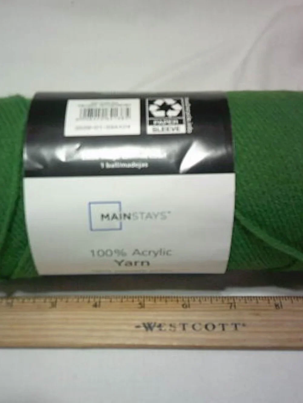 NEW MAINSTAYS 100% ACRYLIC YARN 397 YDS MEDIUM 4 TURF GREEN 🧶 ALL CRAFTS